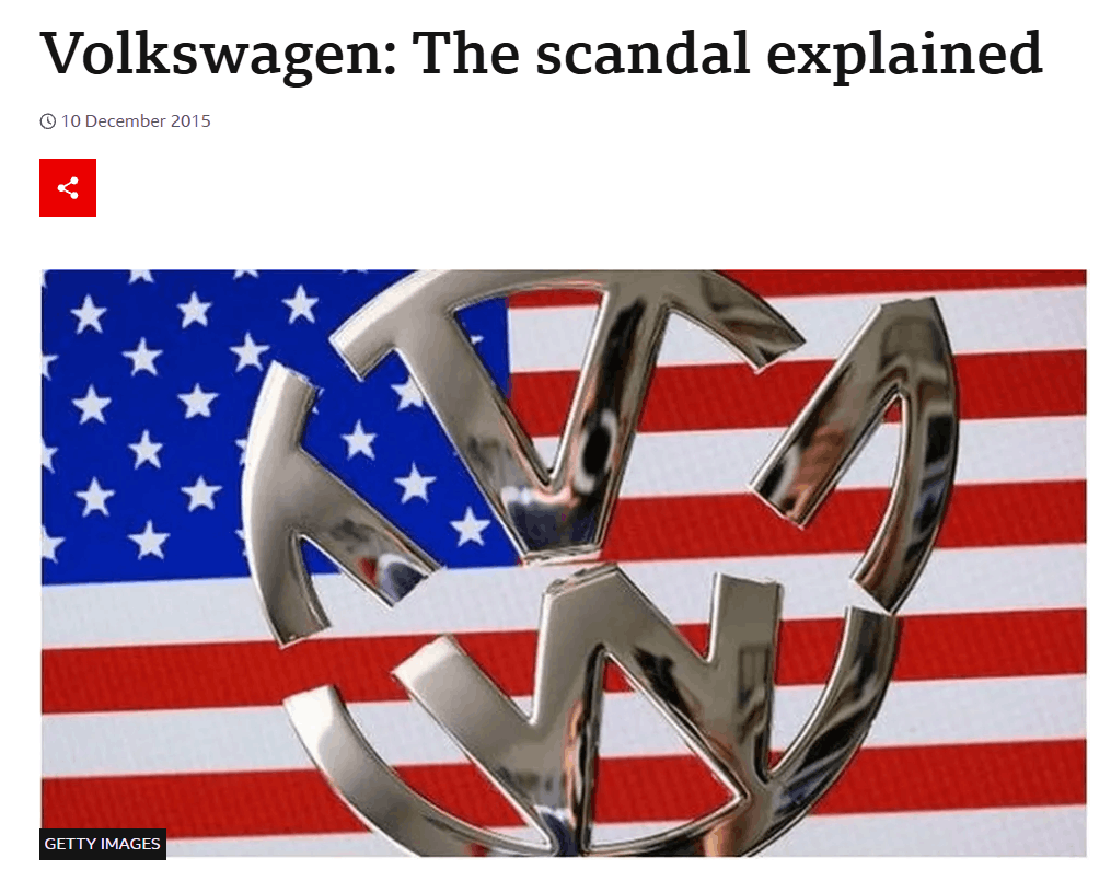 Volkswagen: The scandal explained news headline
