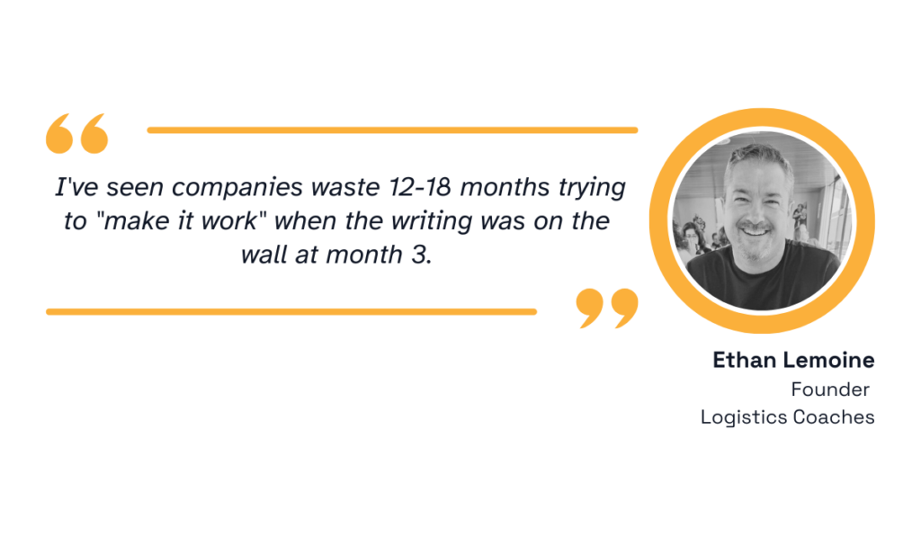 quote on the danger of not ending 3pl partnerships when they're bad