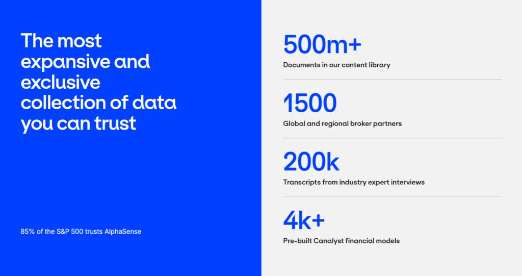 AlphaSense dashboard