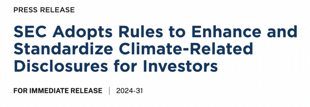 sec climate related rules