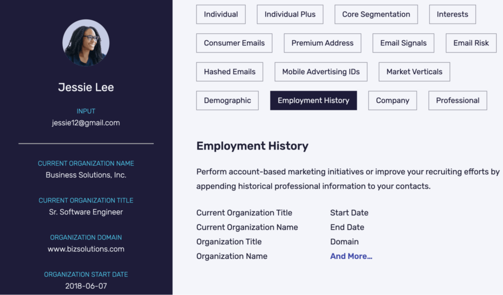 FullContact dashboard