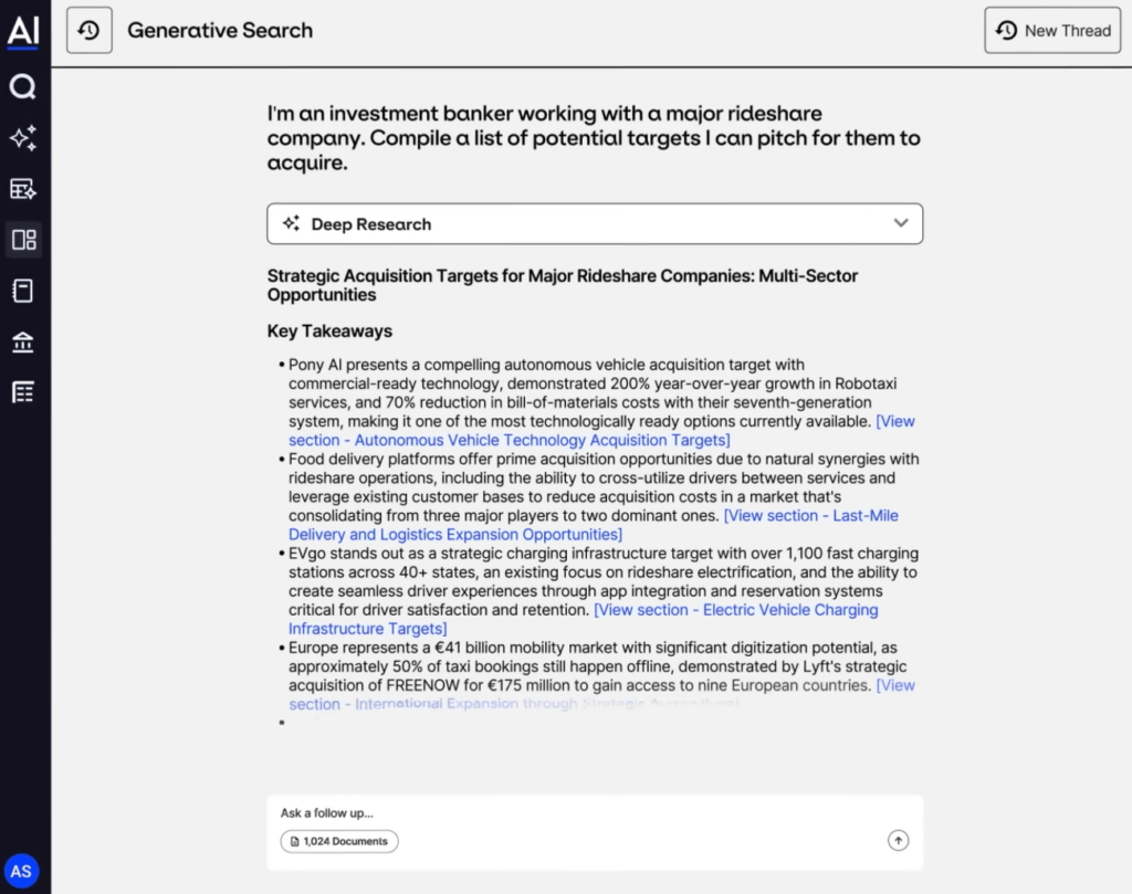 AlphaSense dashboard