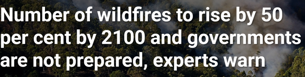 statistic on the growing number of wildfires
