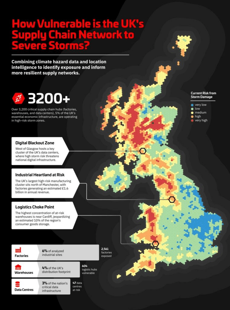 UK supply chain storm risk map