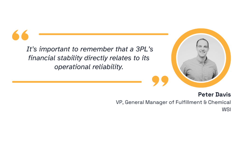 quote on the relationship between a 3pl's financial and operational stability