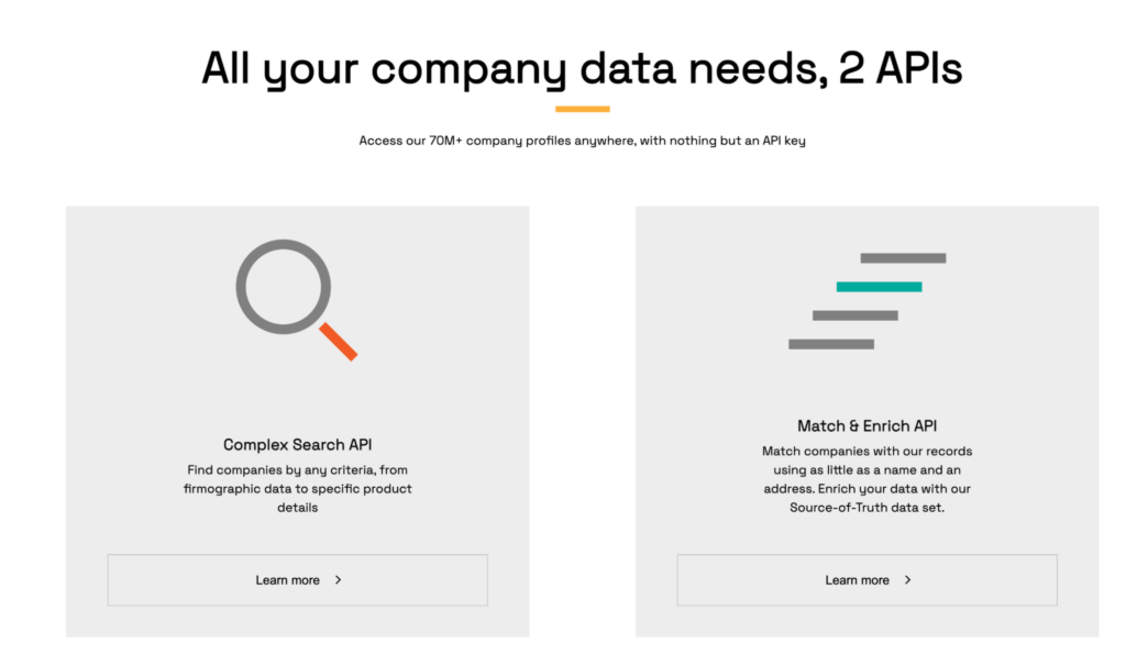 veridion apis screenshot