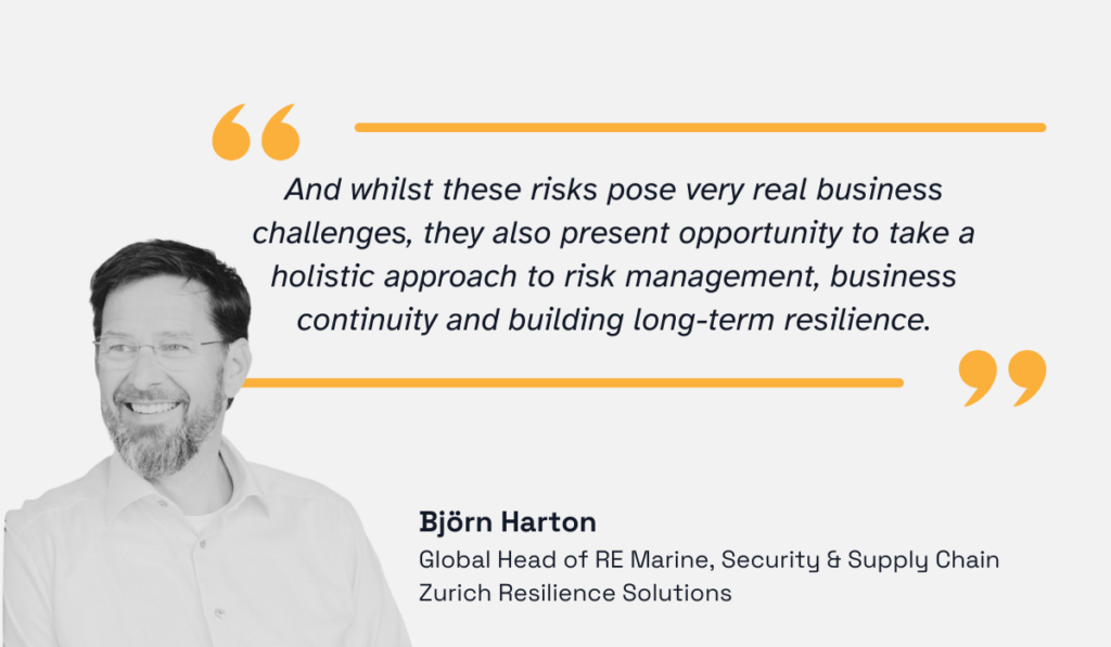 quote on how supply chain challenges can actually provide a chance to build more holistic, long-term resilience