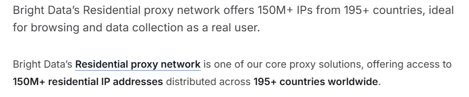 Bright Data dashboard