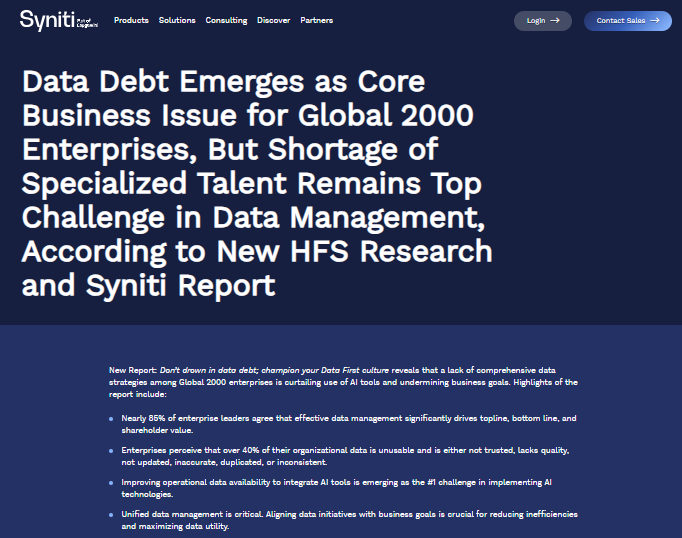 2024 study by HRS Research and Syniti statistic