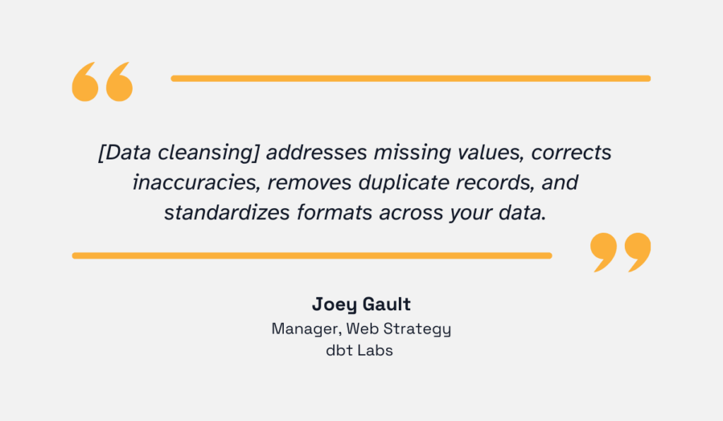 quote on data cleansing