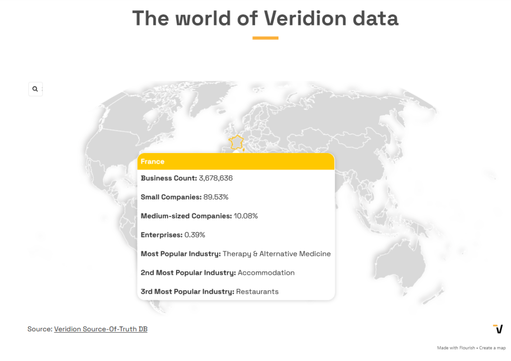 Veridion dashboard