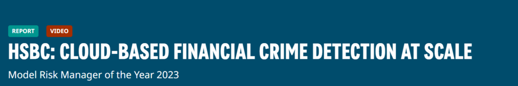 HSBC case study highlighting a cloud-based financial crime detection platform at scale