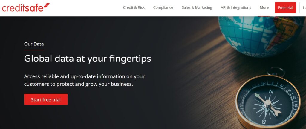 Creditsafe dashboard