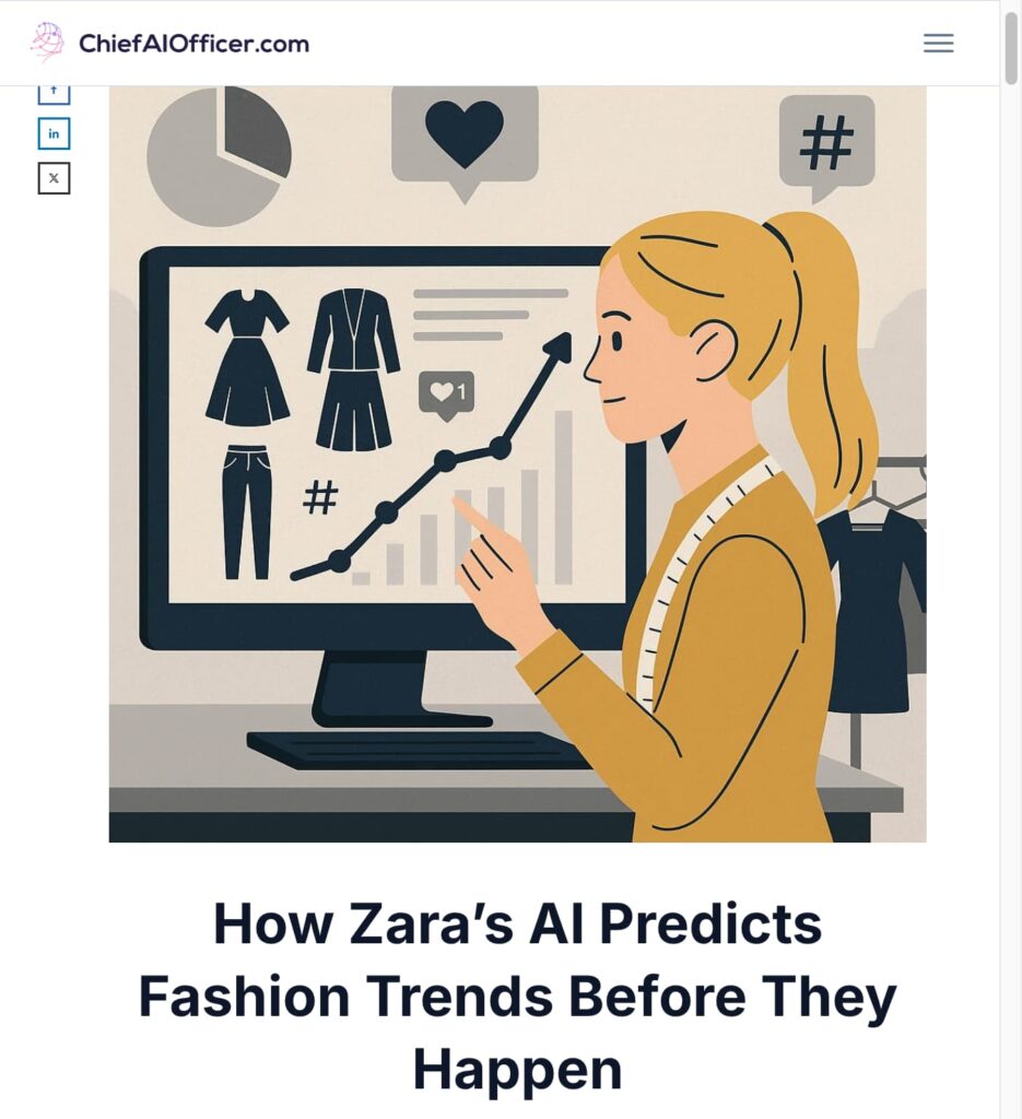 How Zara’s AI Predicts Fashion Trends Before They Happen news article headline